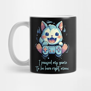 I Paused My Game Cat Gamer Gifts Funny Gaming Cat Gamer Mug